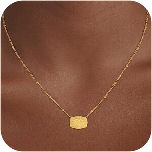 Personalized Initial Necklaces for Women - 14K Gold/Silver with Lobster Clasp